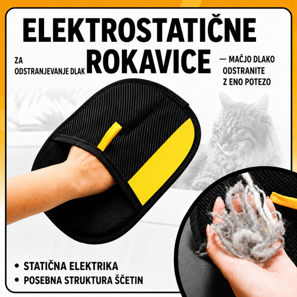 MONORA - Rokavice za večkratno odstranjevanje dlak hišnih ljubljenčkov